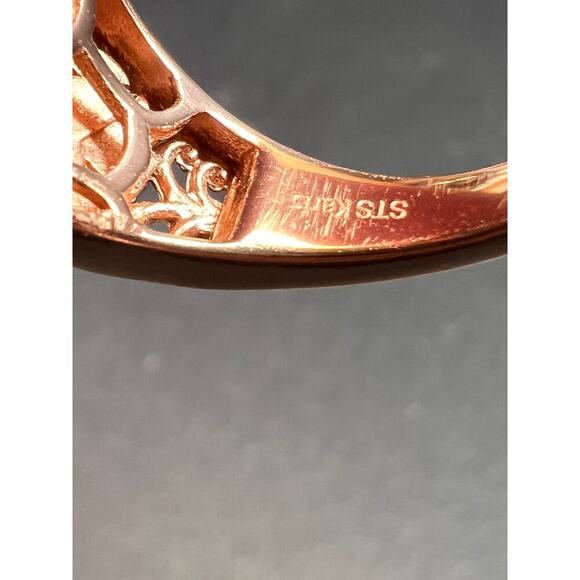 NEW Shungite in matrix ring in rose gold over brass size 9 - Picture 13 of 13